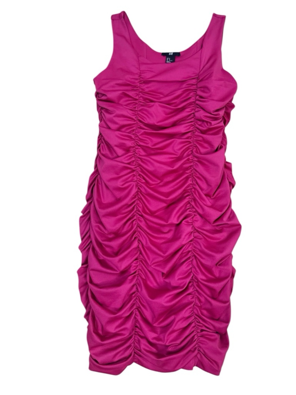 H&M Hot Pink Rouched Dress - Picture 4 of 8